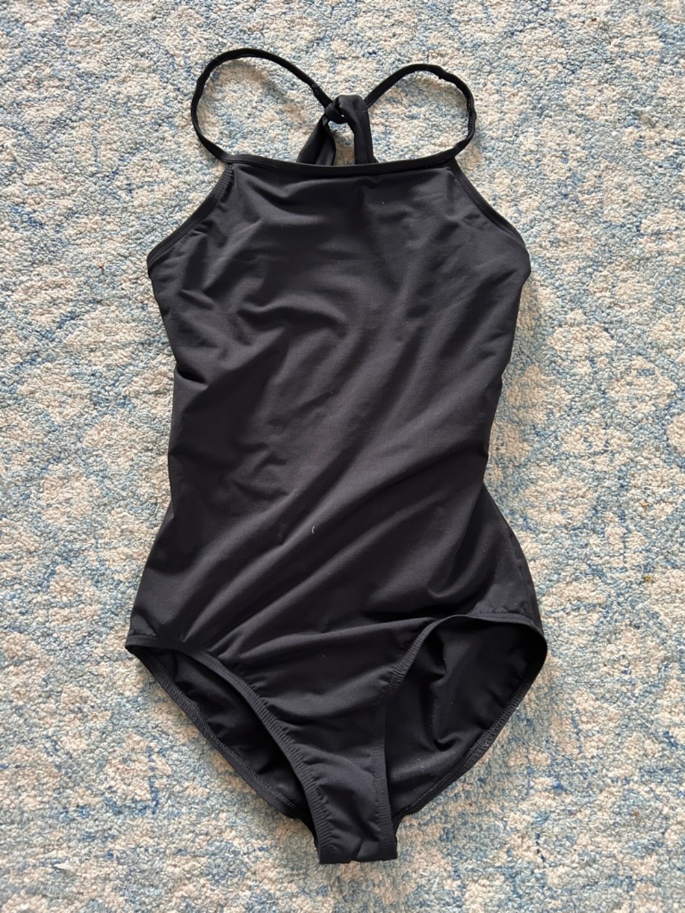 Leotard dance Classic Black One-Piece  - Sleek Halter Back with scrunch butt